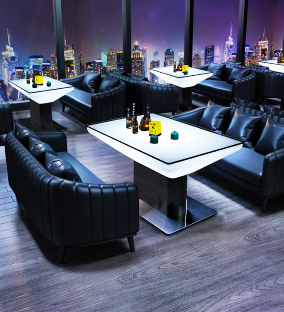 Stainless Steel Base LED Tables for Bar a professional supplier for