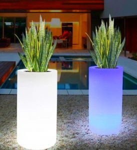 Solar Lighted Planters