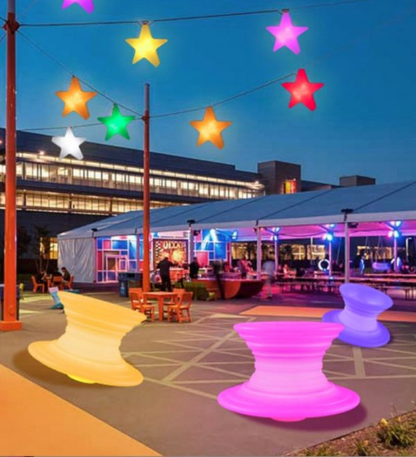 glowing spun chair